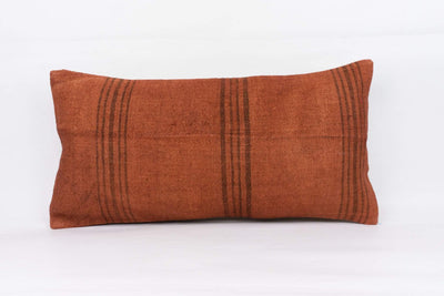 Plain Brown Kilim Pillow Cover 12x24 4186 - kilimpillowstore
 - 1