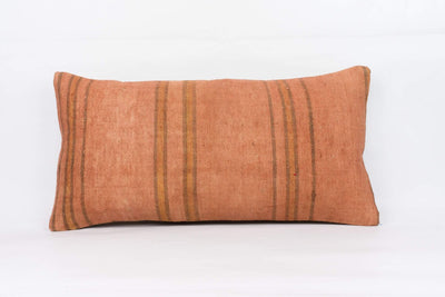 Plain Brown Kilim Pillow Cover 12x24 4199 - kilimpillowstore
 - 1