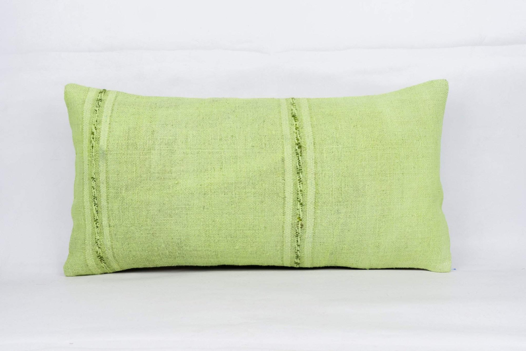 Plain Green Kilim Pillow Cover 12x24 4123 - kilimpillowstore
 - 1