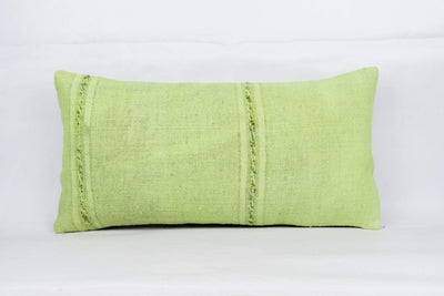 Plain Green Kilim Pillow Cover 12x24 4123 - kilimpillowstore
 - 1