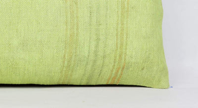 Plain Green Kilim Pillow Cover 12x24 4127 - kilimpillowstore
 - 3