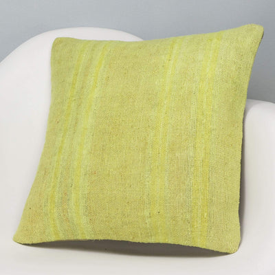 Plain Green Kilim Pillow Cover 16x16 2955 - kilimpillowstore
 - 2