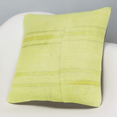 Plain Green Kilim Pillow Cover 16x16 2959 - kilimpillowstore
 - 2