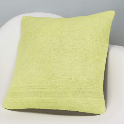 Plain Green Kilim Pillow Cover 16x16 2960 - kilimpillowstore
 - 2