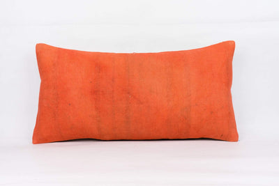 Plain Orange Kilim Pillow Cover 12x24 4162 - kilimpillowstore
 - 1