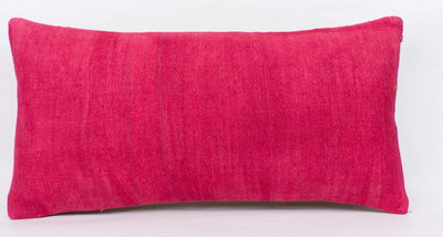 Plain Pink Kilim Pillow Cover 12x24 4132 - kilimpillowstore
 - 2