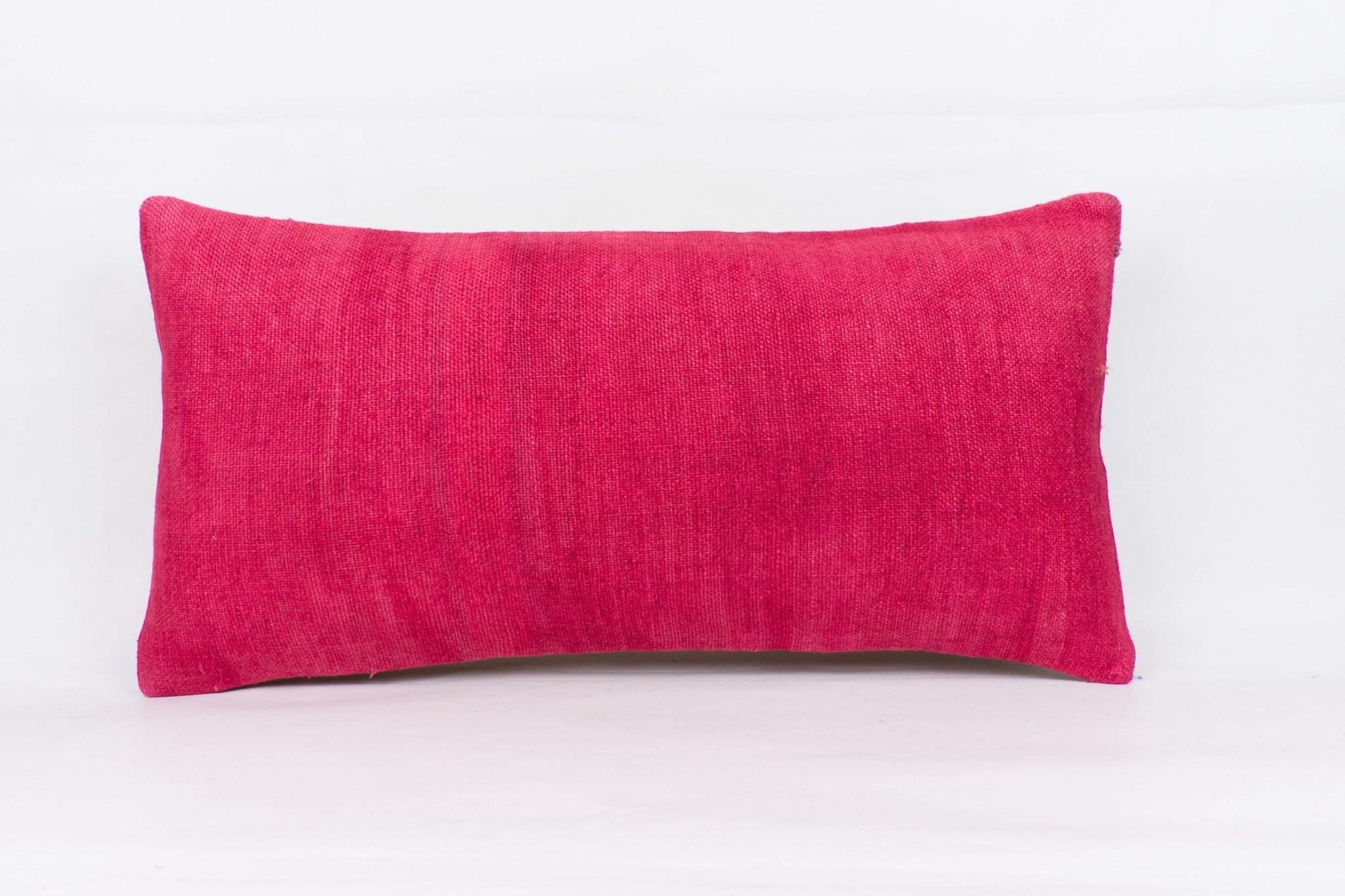 Plain Pink Kilim Pillow Cover 12x24 4132 - kilimpillowstore
 - 1