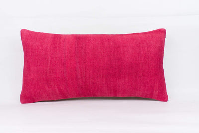 Plain Pink Kilim Pillow Cover 12x24 4132 - kilimpillowstore
 - 1