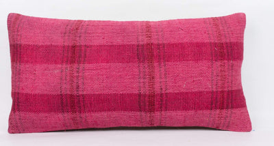 Plain Pink Kilim Pillow Cover 12x24 4134 - kilimpillowstore
 - 2