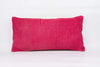 Plain Pink Kilim Pillow Cover 12x24 4138 - kilimpillowstore
 - 1