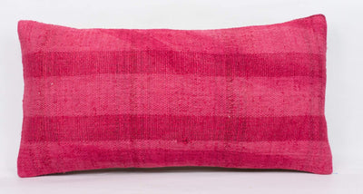 Plain Pink Kilim Pillow Cover 12x24 4139 - kilimpillowstore
 - 2