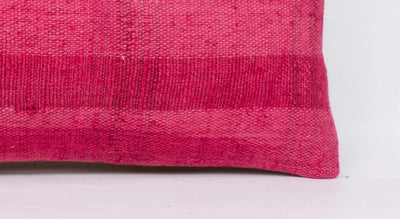Plain Pink Kilim Pillow Cover 12x24 4139 - kilimpillowstore
 - 3