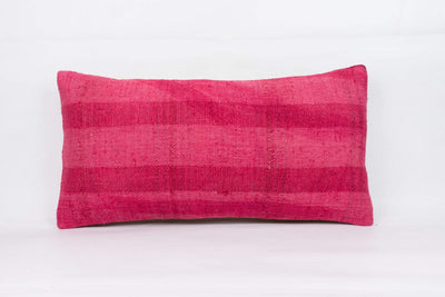 Plain Pink Kilim Pillow Cover 12x24 4139 - kilimpillowstore
 - 1