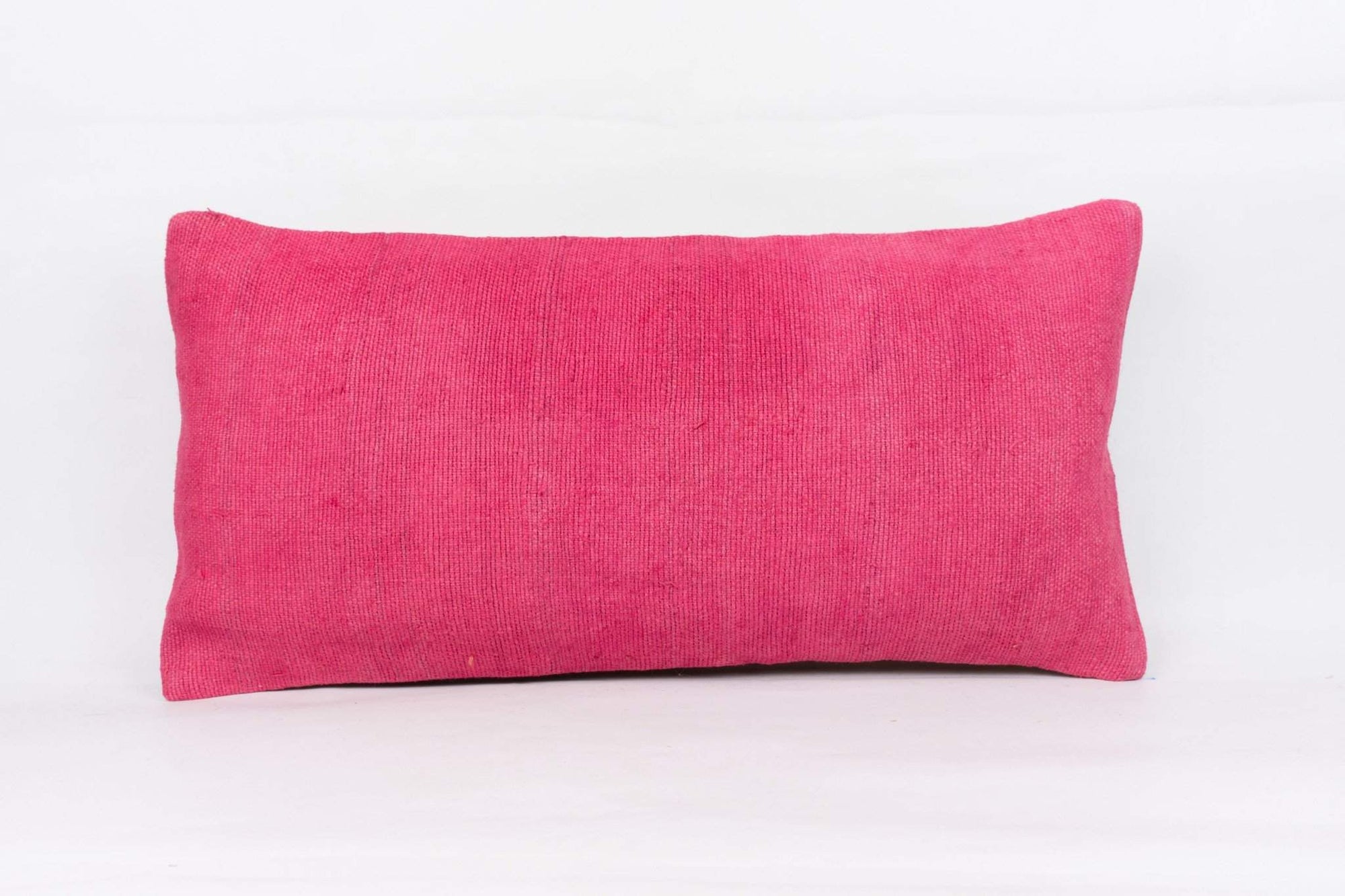 Plain Pink Kilim Pillow Cover 12x24 4140 - kilimpillowstore
 - 1