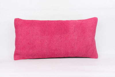 Plain Pink Kilim Pillow Cover 12x24 4140 - kilimpillowstore
 - 1
