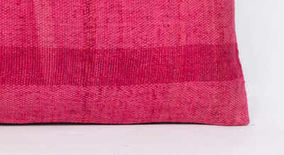Plain Pink Kilim Pillow Cover 12x24 4148 - kilimpillowstore
 - 3
