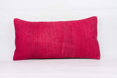 Plain Pink Kilim Pillow Cover 12x24 4152 - kilimpillowstore
 - 1