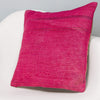 Plain Pink Kilim Pillow Cover 16x16 2997 - kilimpillowstore
 - 2