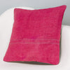 Plain Pink Kilim Pillow Cover 16x16 3008 - kilimpillowstore
 - 2
