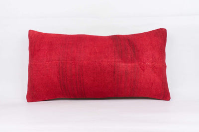 Plain Red Kilim Pillow Cover 12x24 4110 - kilimpillowstore
 - 1