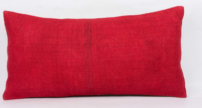 Plain Red Kilim Pillow Cover 12x24 4113 - kilimpillowstore
 - 2