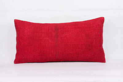 Plain Red Kilim Pillow Cover 12x24 4113 - kilimpillowstore
 - 1