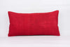 Plain Red Kilim Pillow Cover 12x24 4117 - kilimpillowstore
 - 1