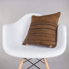 Striped Brown Kilim Pillow Cover 16x16 5320 - kilimpillowstore
 - 1