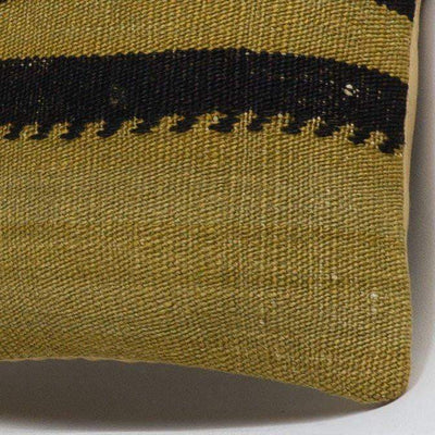 Striped Green Kilim Pillow Cover 16x16 3631 - kilimpillowstore
 - 3