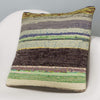 Striped Multi Color Kilim Pillow Cover 16x16 3067 - kilimpillowstore
 - 2