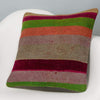 Striped Multi Color Kilim Pillow Cover 16x16 3235 - kilimpillowstore
 - 2