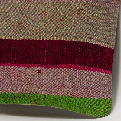 Striped Multi Color Kilim Pillow Cover 16x16 3235 - kilimpillowstore
 - 3