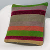 Striped Multi Color Kilim Pillow Cover 16x16 3236 - kilimpillowstore
 - 2