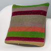 Striped Multi Color Kilim Pillow Cover 16x16 3236 - kilimpillowstore
 - 2