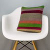 Striped Multi Color Kilim Pillow Cover 16x16 3236 - kilimpillowstore
 - 1