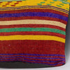Striped Multi Color Kilim Pillow Cover 16x16 4018 - kilimpillowstore
 - 3
