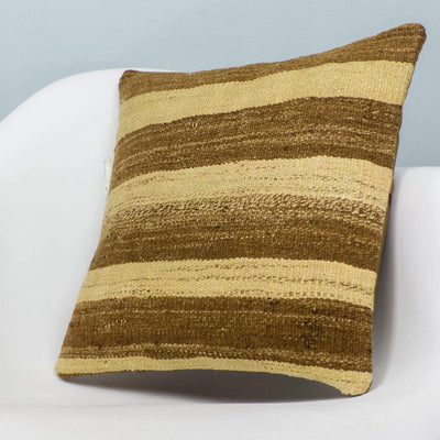 Striped Multi Color Kilim Pillow Cover 16x16 4041 - kilimpillowstore
 - 2