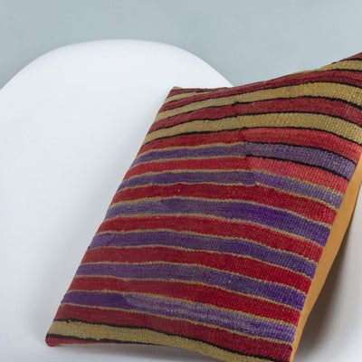 Striped_Multiple Color_Kilim Pillow Cover_16x16_A0241_6808