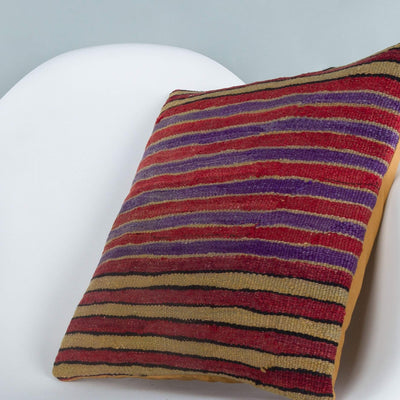 Striped_Multiple Color_Kilim Pillow Cover_16x16_A0241_6809