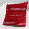 Striped Red Kilim Pillow Cover 16x16 2874 - kilimpillowstore
 - 2