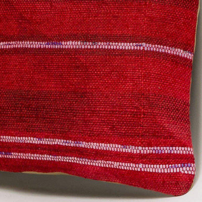 Striped Red Kilim Pillow Cover 16x16 2874 - kilimpillowstore
 - 3